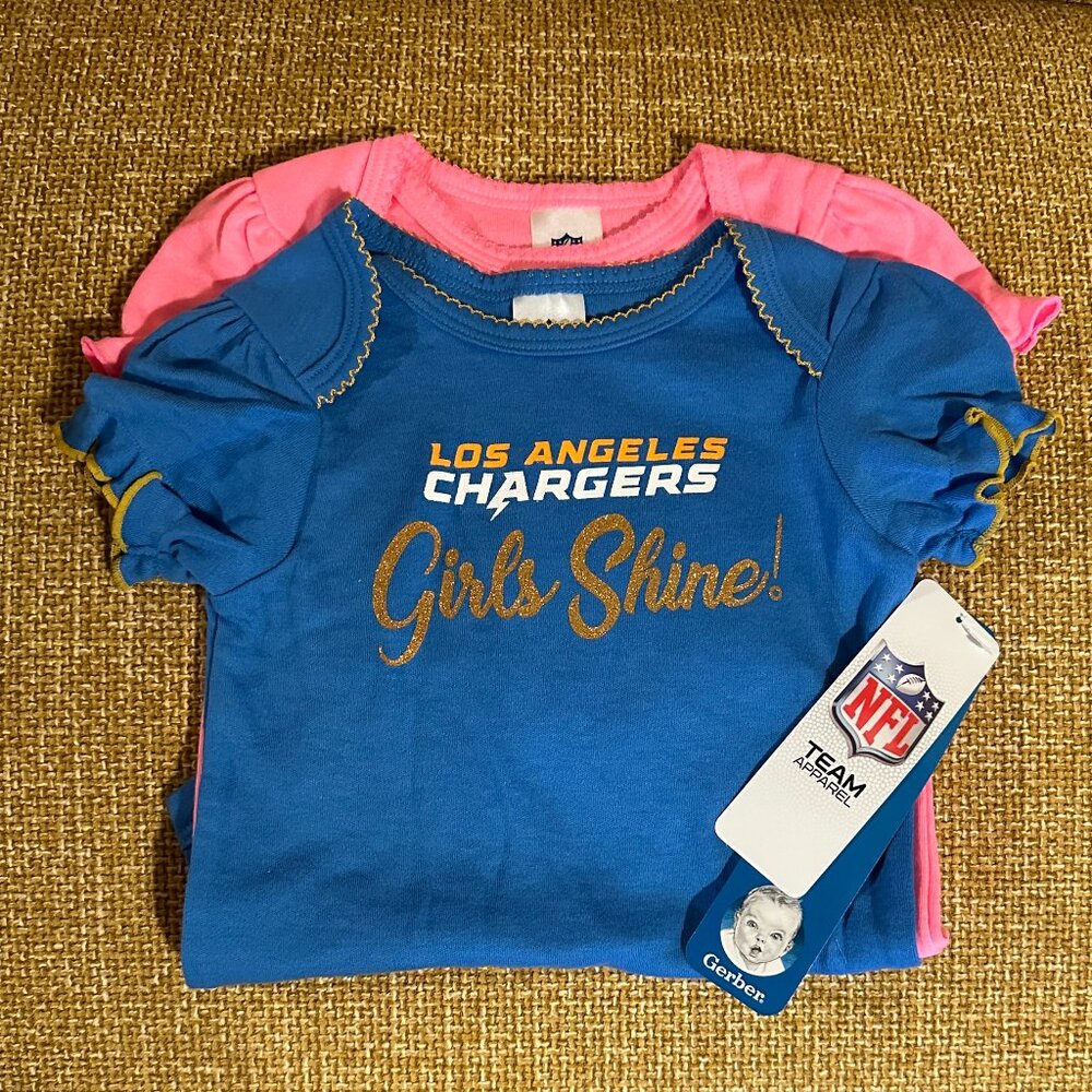 NWT ~ Gerber LA Charger Onesies (2) 6-12mos